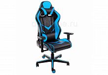 кресло компьютерное racer черное-голубое в Иваново