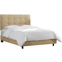 кровать двуспальная 160х200 бежевая alice tufted beige в Иваново