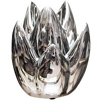 Подсвечник серебряный керамический Petals, 19,5 см