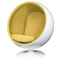 кресло eero ball chair бело-горчичное в Иваново