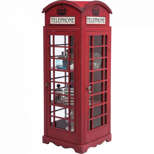 шкаф-витрина london telephone красный в Иваново