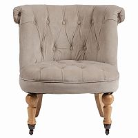 кресло amelie french country chair серо-бежевое в Иваново