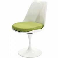 стул eero saarinen style tulip chair зеленая подушка в Иваново