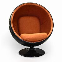 кресло ball chair черно-коричневое в Иваново