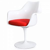 стул eero saarinen style tulip armchair красная подушка в Иваново