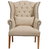 кресло quinn tufted armchair бежевое в Иваново