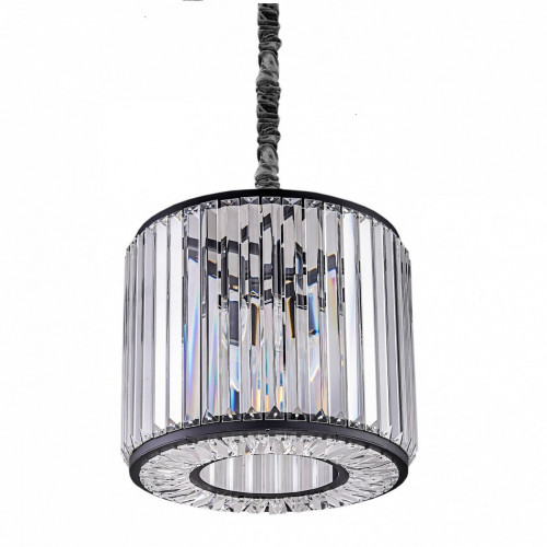 люстра welles round d35 черная, прозрачное стеко в Иваново