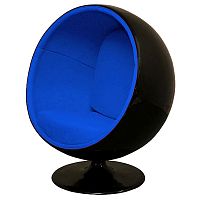 кресло eero ball chair синее с черным в Иваново