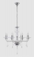 подвесная люстра crystal lux monica sp8 chrome/transparent в Иваново