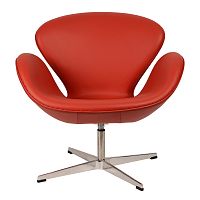 кресло arne jacobsen style swan chair красное в Иваново